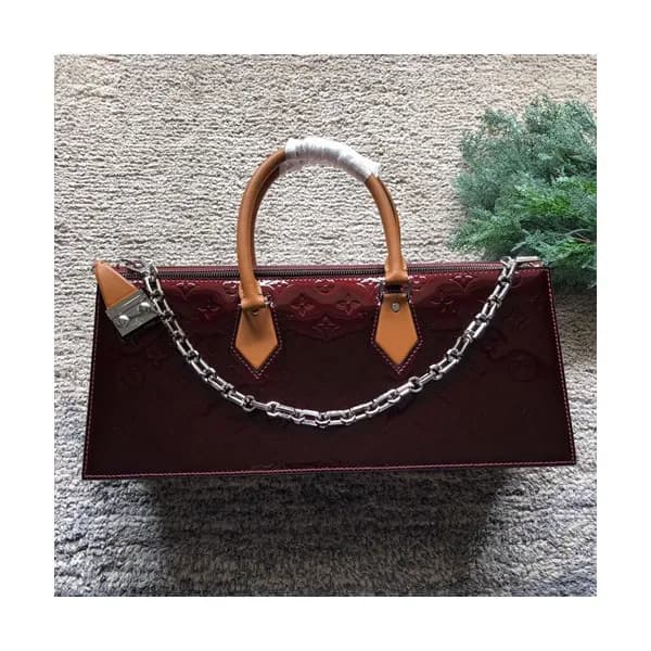 Louis Vuitton Sac Tricot Monogram Vernis Tote Shou… - 1