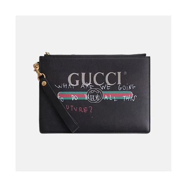 Gucci 2018 Leather Clutch Bag ,30CM - 구찌 2018 레더 남… - 1