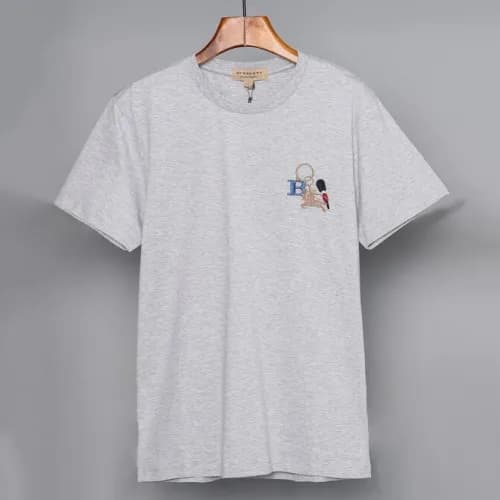 Burberry 2019 Mens Embroidery Logo Cotton Short Sl… - 1