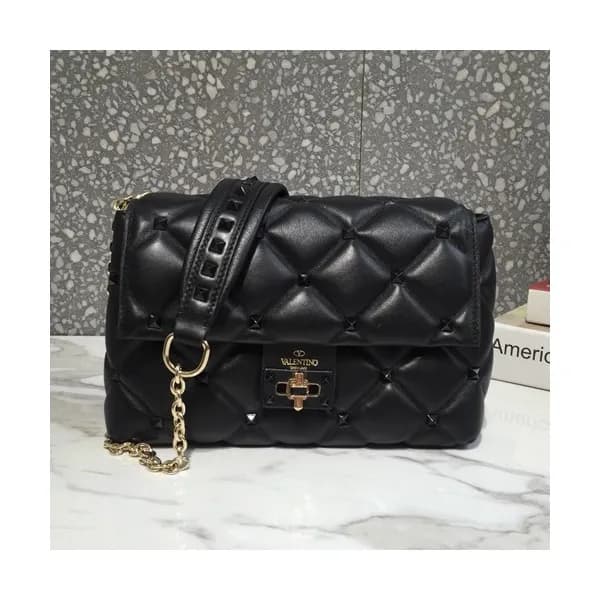 Valentino 2019 Leather Garavani CandyStud Small Ch… - 1
