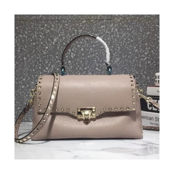 Valentino 2019 Leather Rockstud Tote Shoudler Bag,… - 1