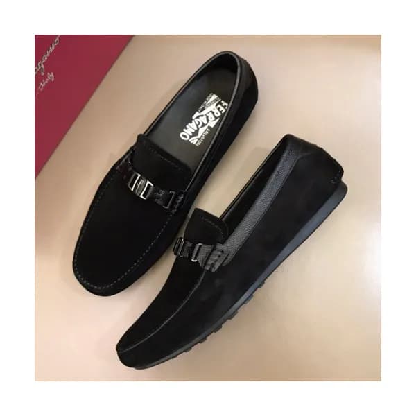 Ferragamo 2019 Mens Metal Logo Leather Loafer - 페라… - 1