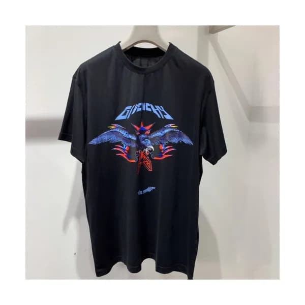Givenchy 2019 Mm/Wm Fire Oversize Cotton Short Sle… - 1