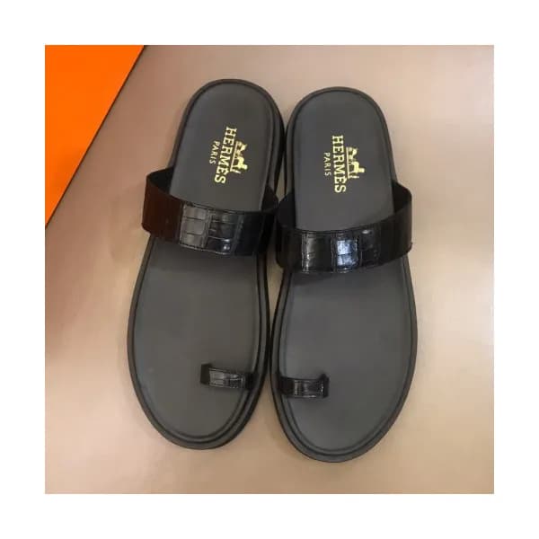 Hermes 2019 Mens Classic Leather Flip-flap - 에르메스 … - 1