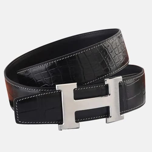 Hermes 2019 Mens Business Signature Logo Leather B… - 1