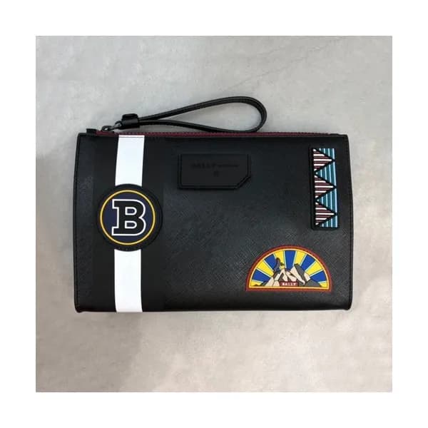 Bally 2019 Leather Clutch Bag,26cm - 발리 2019 레더 남… - 1