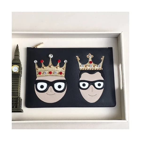 Dolce&Gabbana 2019 Leather Clutch Bag ,30CM - 돌체 앤… - 1