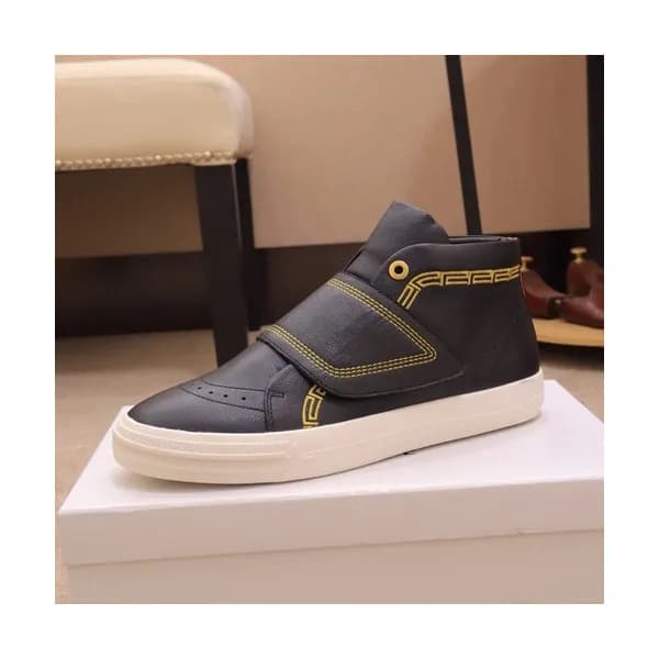 Versace 2019 Mens Leather Sneakers - 베르사체 2019 남성용… - 1