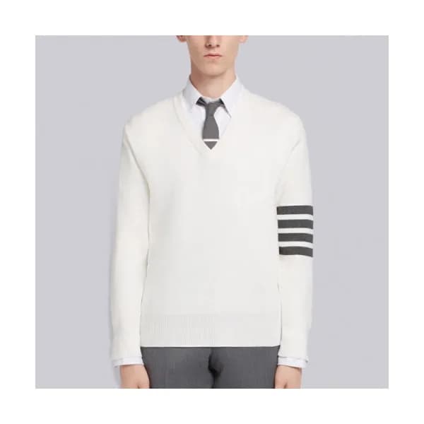 Thom Browne 2019 Mens Strap V-neck Sweater - 톰브라운 … - 1