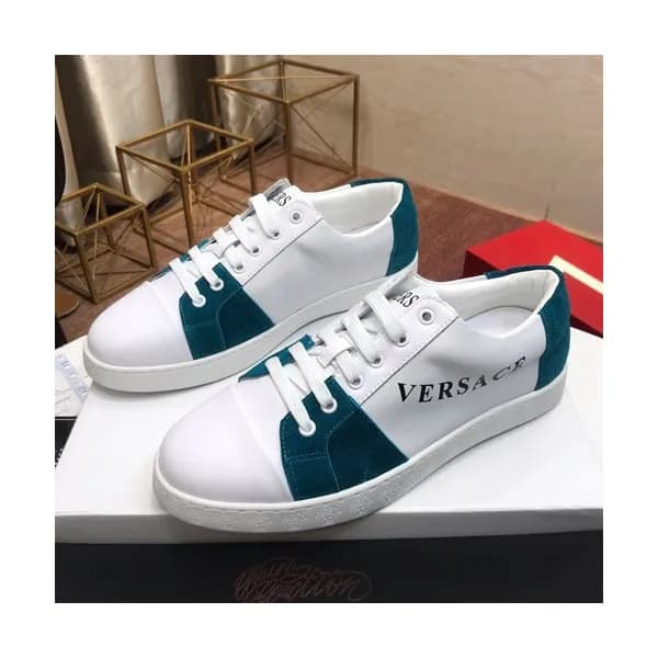 Versace 2019 Mens Leather Sneakers - 베르사체 2019 남성용… - 1