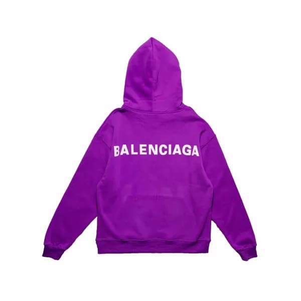 Balenciaga 2019 Mm/Wm Logo Oversize Cotton Hood Te… - 1