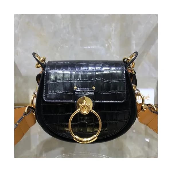 Chole 2019 Tess Leather Shoulder Bag, 20.5cm - 끌로… - 1