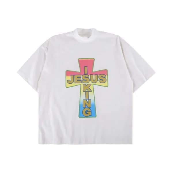Kanye west 2019 Mm/Wm Logo Oversize Cotton Short S… - 1
