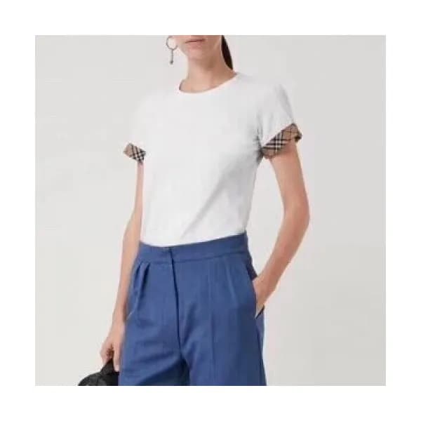 [버버리]Burberry 2020 Womens Logo Crew-neck Cotton Sh… - 1