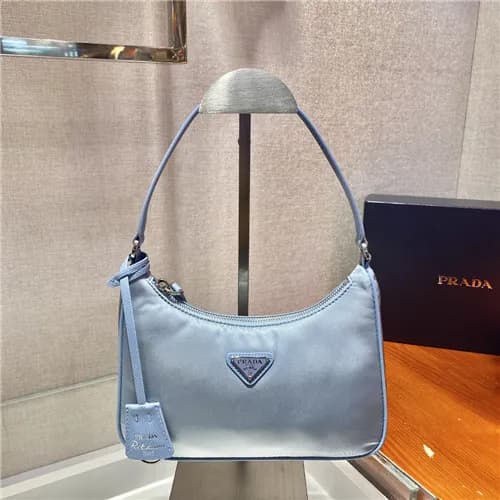 [유니크한]Prada 2021 Women's Nylon Hobo Bag,22cm,1… - 1
