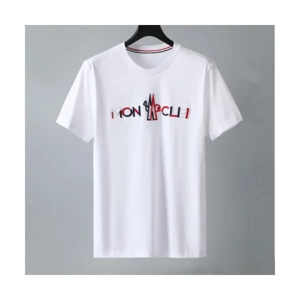Moncler Mens Logo Crew-neck Short Sleeved Tshirts… - 1