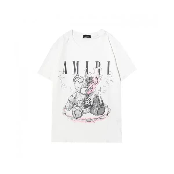 Amiri Mm/Wm Logo Cotton Short Sleeved Tshirts Whi… - 1