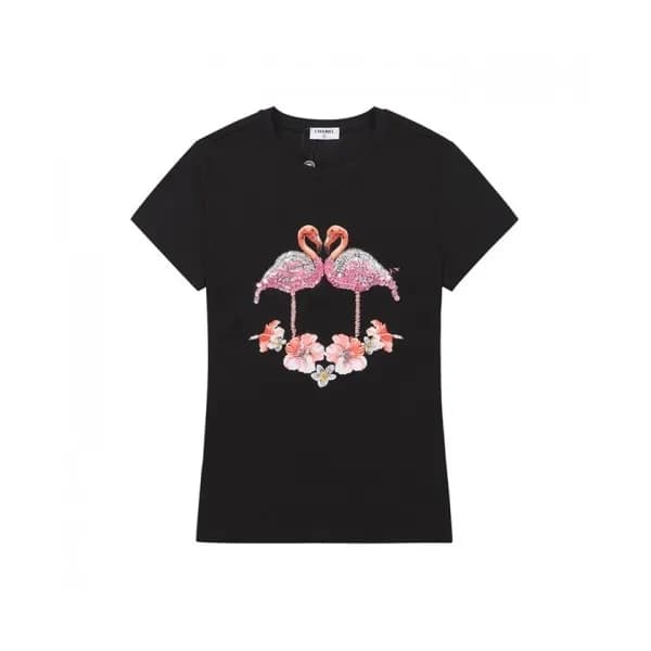 Chanel Womens 'CC' Logo Cotton Short Slee… - 1
