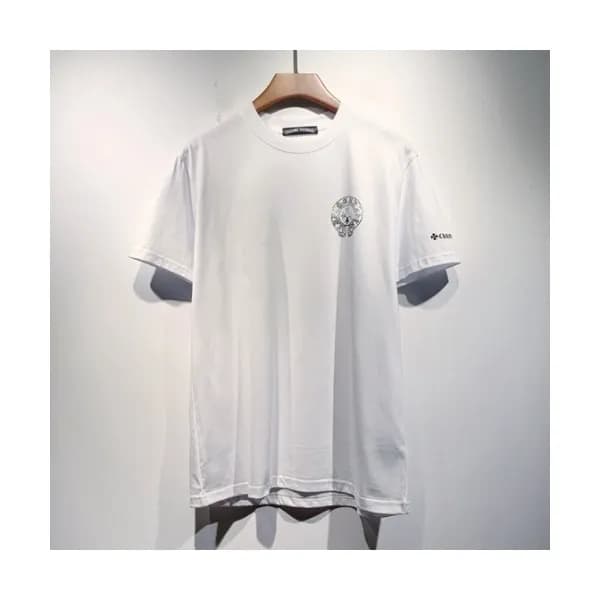 Chrome hearts Mens Logo Casual Short Sleeved Tshi… - 1