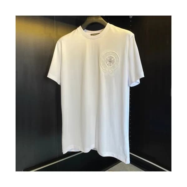 Chrome hearts Mens Logo Casual Short Sleeved Tshi… - 1