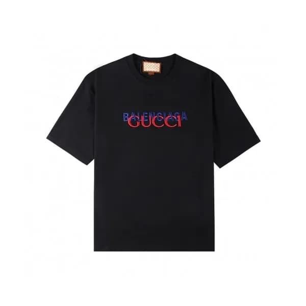Gucci Mm/Wm Logo Short Sleeved Tshirts Black - 구찌… - 1