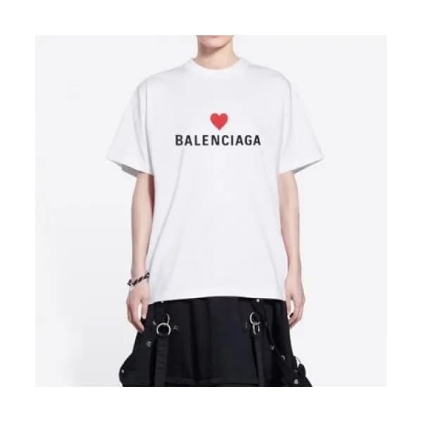 Balenciaga Mm/Wm Logo Cotton Short Sleeved Tshirt… - 1