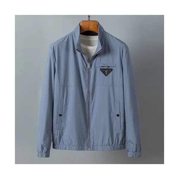 Prada Mens Logo Casual Jackets Blue - 프라다 2021 남성… - 1