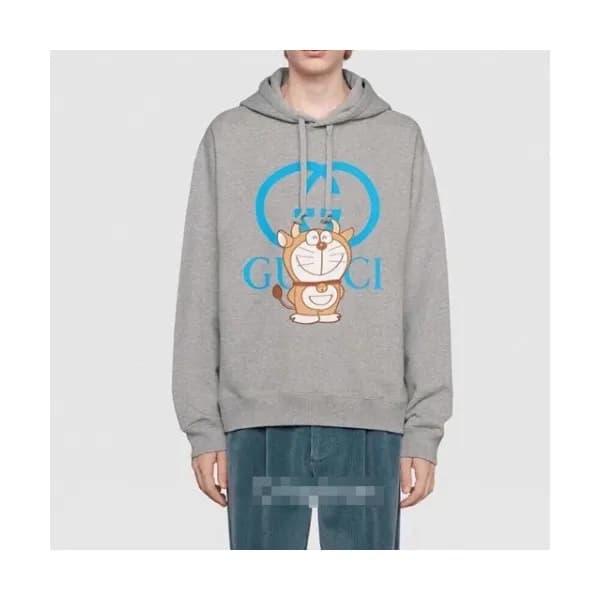 Gucci Mm/wm Logo Casual Cotton Hoodie Gray - 구찌 2… - 1