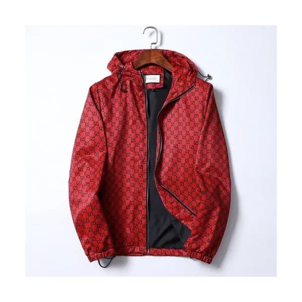 Gucci Mens Logo Casual Jackets Red - 구찌 2021 남성 로… - 1