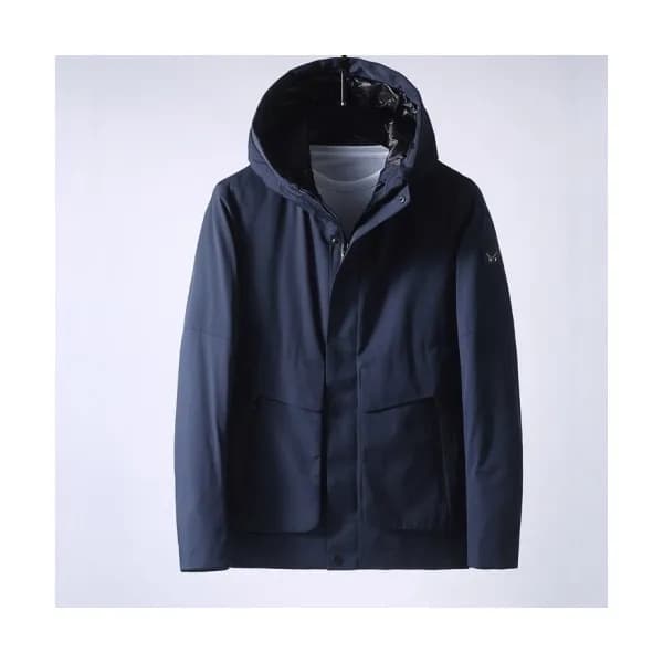 Fendi Mens Logo Casual Down Jackets Navy - 펜디 202… - 1