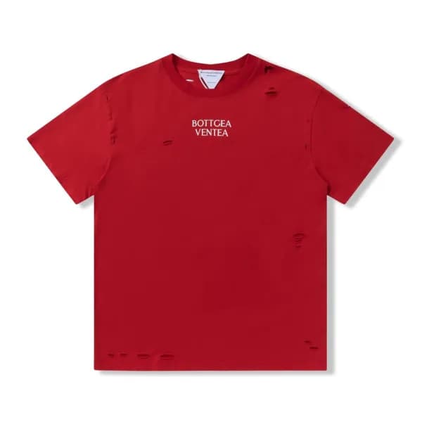 보테가 남자 크루넥 레드 반팔티 - Unisex Red Tshirts - bot0206x - 1