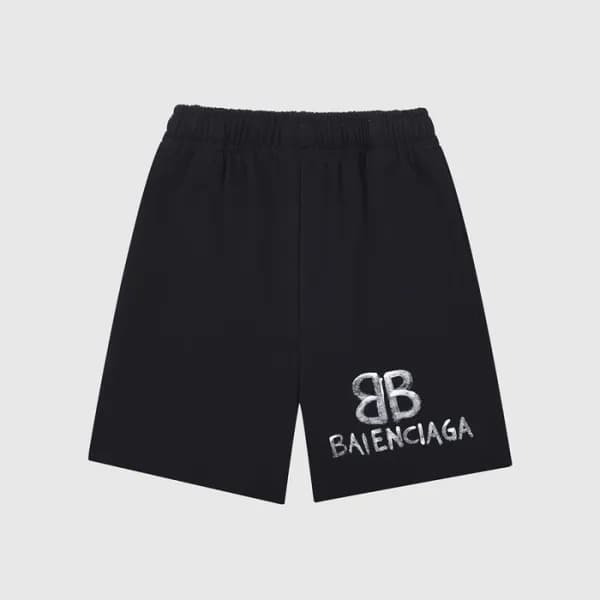 발렌시아가 남성 트렌디 블랙 반바지 - Mens Black Half-pants - bal0… - 1
