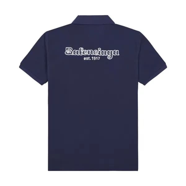 발렌시아가 남성 네이비 폴로 반팔티 - Mens Navy Tshirts - bal01393… - 1
