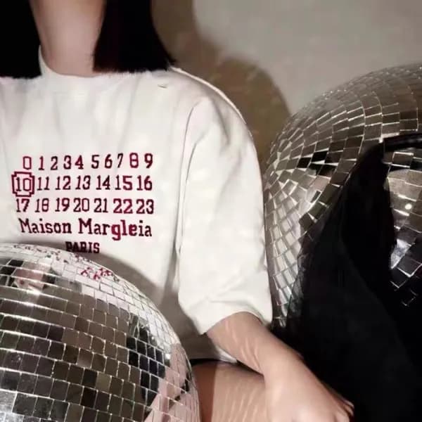 메종마르지엘라 남/녀 크루넥 화이트 반팔티 - Unisex White Tshirts - m… - 1