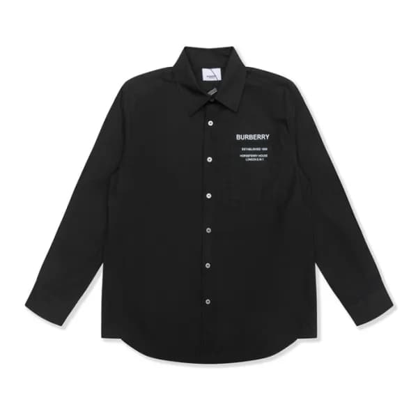 버버리 남성 클래식 블랙 셔츠 - Mens Black Tshirts - bur04289x - 1