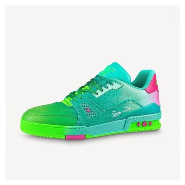 루이비통 남/녀 Trainer 그린 스니커즈 - Unisex Green Sneakers … - 1