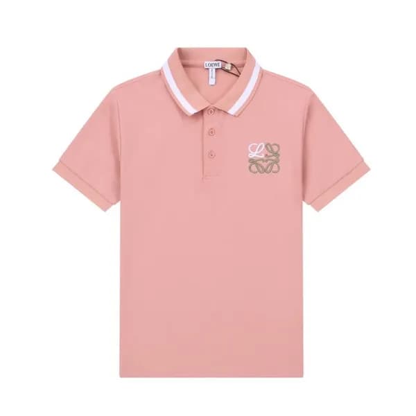로에베 남성 이니셜 핑크 반팔티 - Mens Pink Tshirts - loe0604x - 1