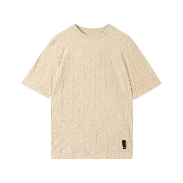 펜디 남성 아이보리 크루넥 반팔티 - Mens Ivory Tshirts - fen01232… - 1