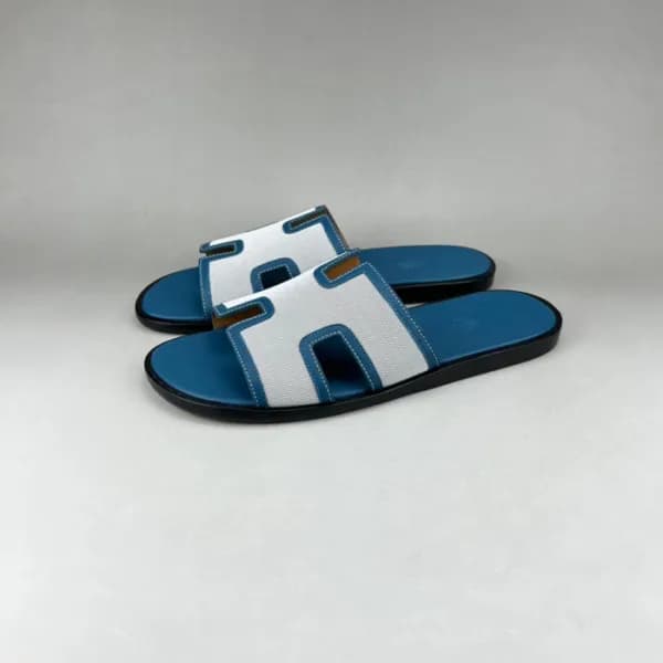 에르메스 남성 블루 이지미르 - Mens Blue Slippers - her0788x - 1