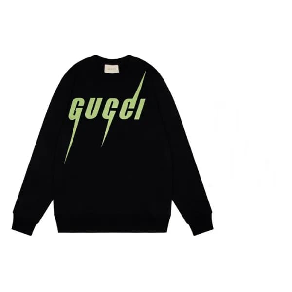 구찌 남/녀 캐쥬얼 블랙 맨투맨 - Unisex Black Tshirts - Guc0505… - 1