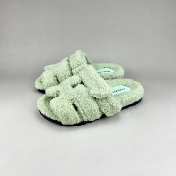 에르메스 남/녀 민트 퍼슬리퍼 - Unisex Mint Slippers - her0859x - 1