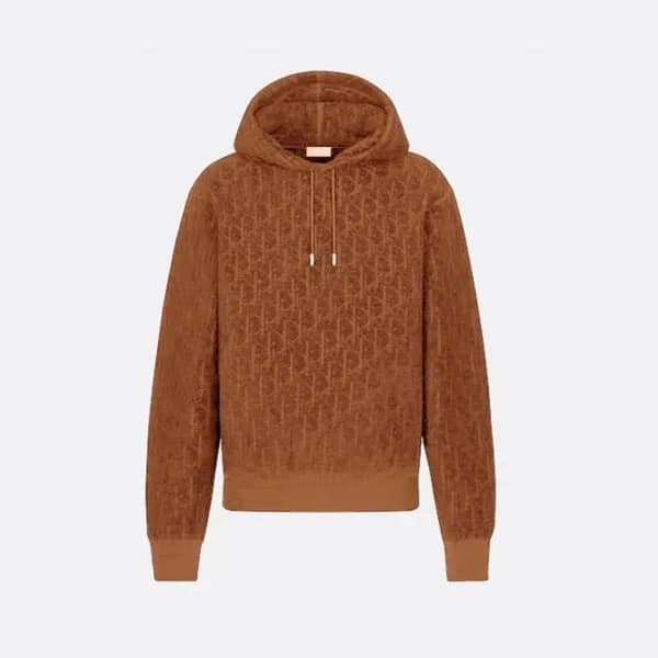 디올 남자 베이직 브라운 후드티 - Mens Brown Hoodie - dio02135x - 1