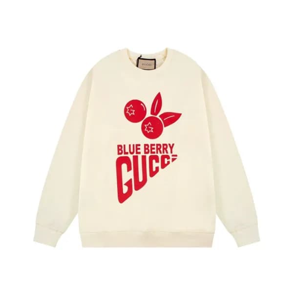 구찌 남/녀 캐쥬얼 아이보리 맨투맨 - Unisex Ivory Tshirts - Guc05… - 1