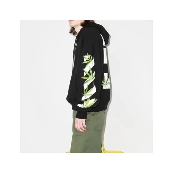 오프화이트 남성 캐쥬얼 블랙 후드티 - Off-white Mens Black Hoodie … - 1