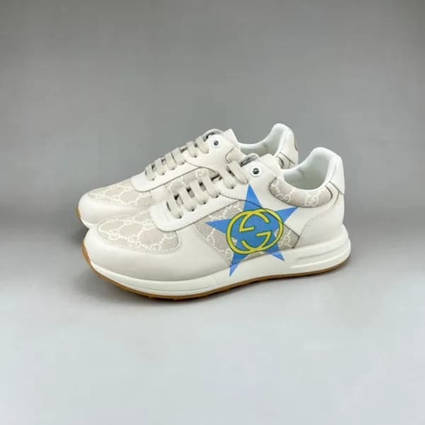 구찌 남성 클래식 베이지 스니커즈- Gucci Mens Beige Sneakers - gu… - 1