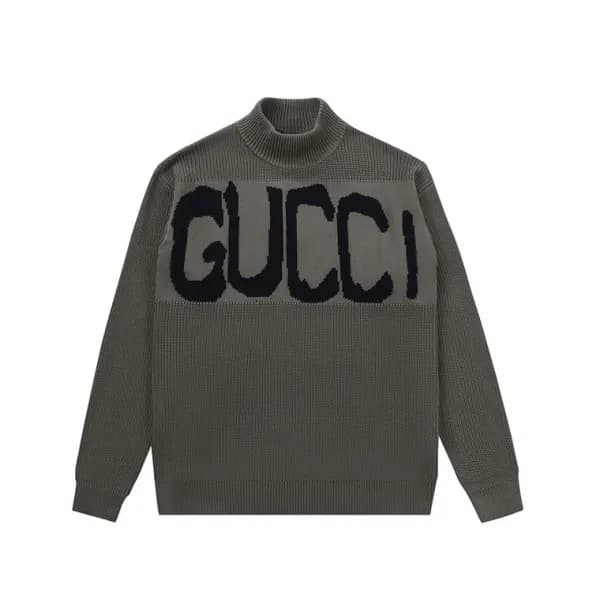 구찌 남성 그레이 터틀넥 스웨터 - Gucci Mens Gray Sweaters - Gu1… - 1