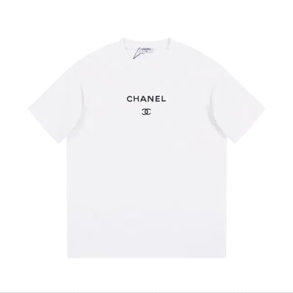 샤넬 남성 크루넥 화이트 반팔티 - Chanel Mens White Tshirts - ch… - 1