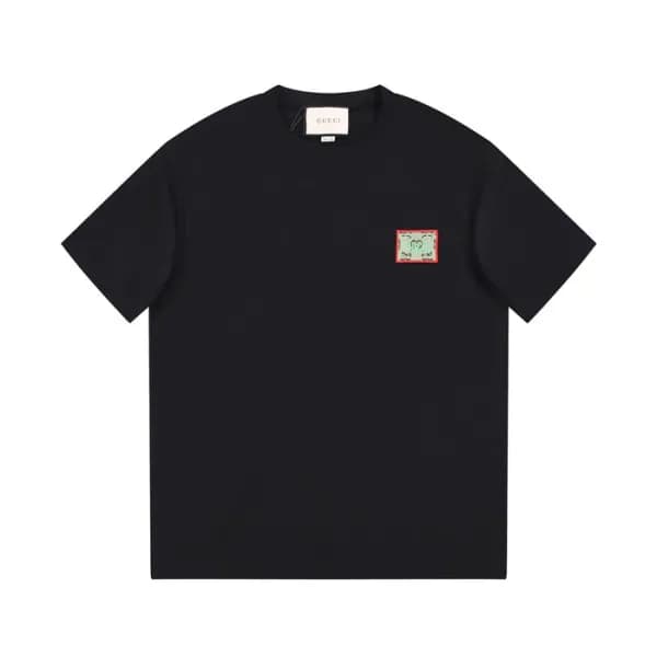 구찌 남/녀 블랙 크루넥 반팔티 - Gucci Unisex Black Short sleev… - 1