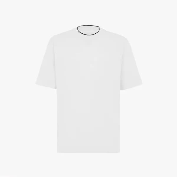 펜디 남성 화이트 크루넥 반팔티 - Fendi Mens White Short sleeved… - 1