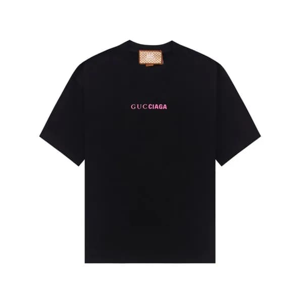 구찌 남/녀 블랙 크루넥 반팔티 - Gucci Unisex Black Short sleev… - 1
